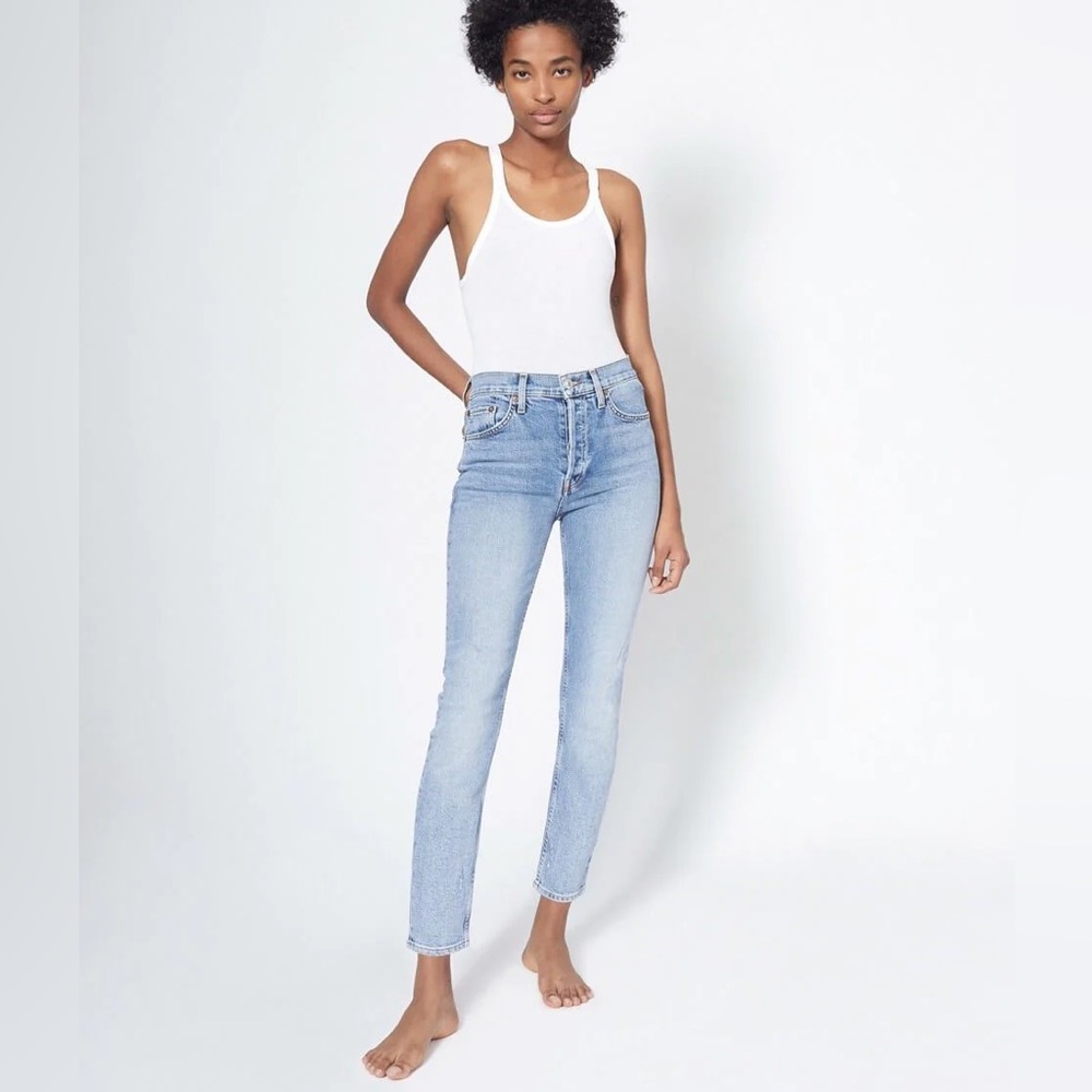 Re/Done Double Needle High rise